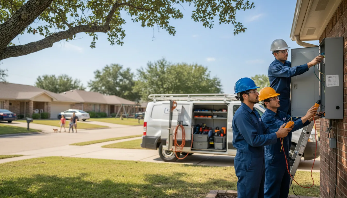Certified electrician providing emergency electrical services in Porum, OK